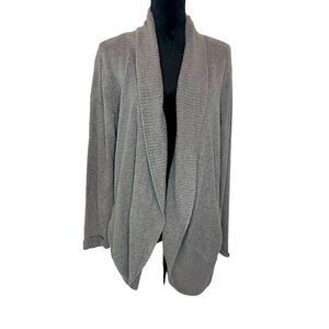 BAREFOOT DREAMS COZYCHIC LITE CARDIGAN GRAY LONG SLEEVE PLUS SIZE 1X WOMENS